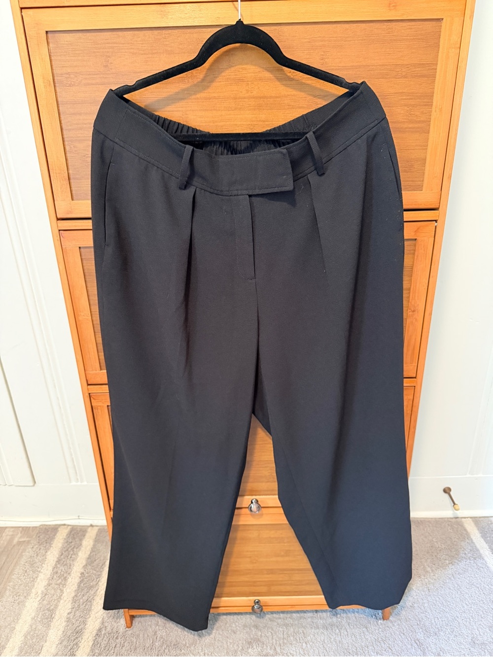 Bar III Black Wide-Leg Dress Pants